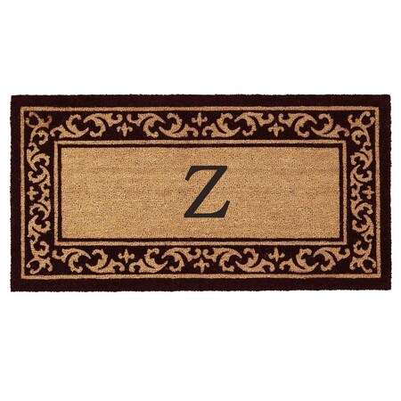 Monogram Door Mat, Black, Natural, 36 in W x 72 in L